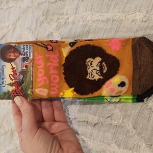 The joy of painting unisex Bob Ross 2 pack low cut socks, new with tags!